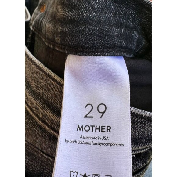 Mother The Seamed Swooner Skimp Jeans Size 29 Black Denim USA - Picture 8 of 16